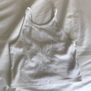 White ribbed tank top
